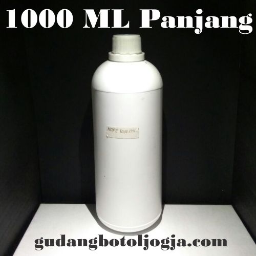 Botol Hdpe 1000 ML Panjang Putih Doff