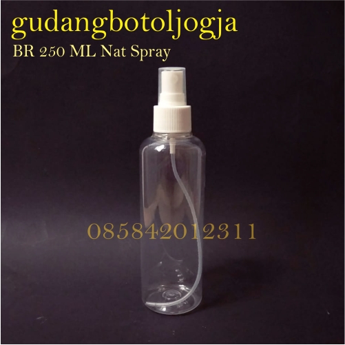 Botol BR 250 ML Natural Tutup Spray Putih